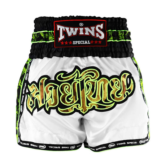 Twins Muay Thai Shorts TBS-SKULL White